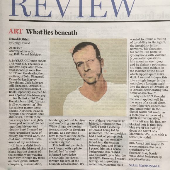 Painting by QSS artist Craig Donald featured in The Sunday Independent