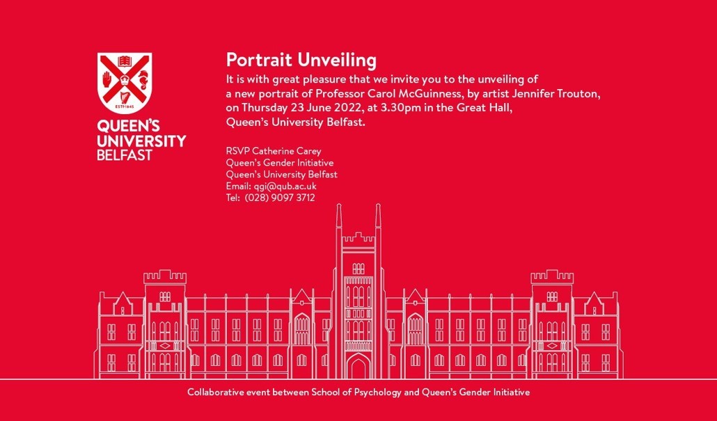 Jennifer Trouton Portrait Unveiling at Queens University Belfast