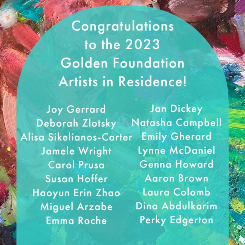 Congratulations to QSS artist Joy Gerrard on her Golden Foundation Artist in Residence Success.