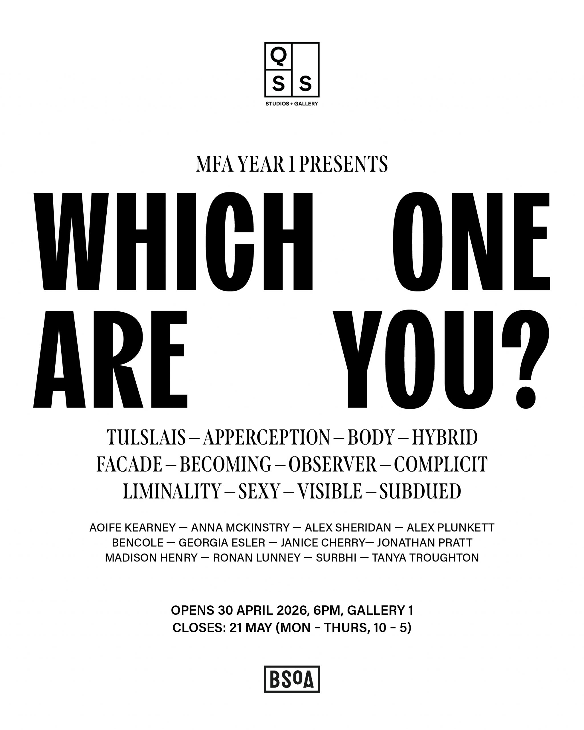 Which One Are You? – MFA Year 1 Students